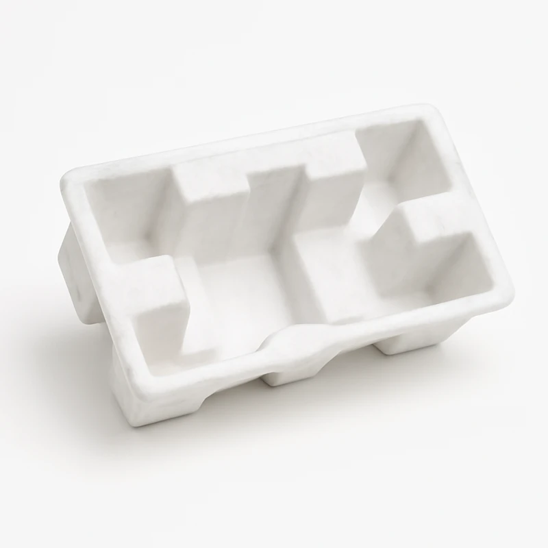 White Dry Press Molded Pulp Insert