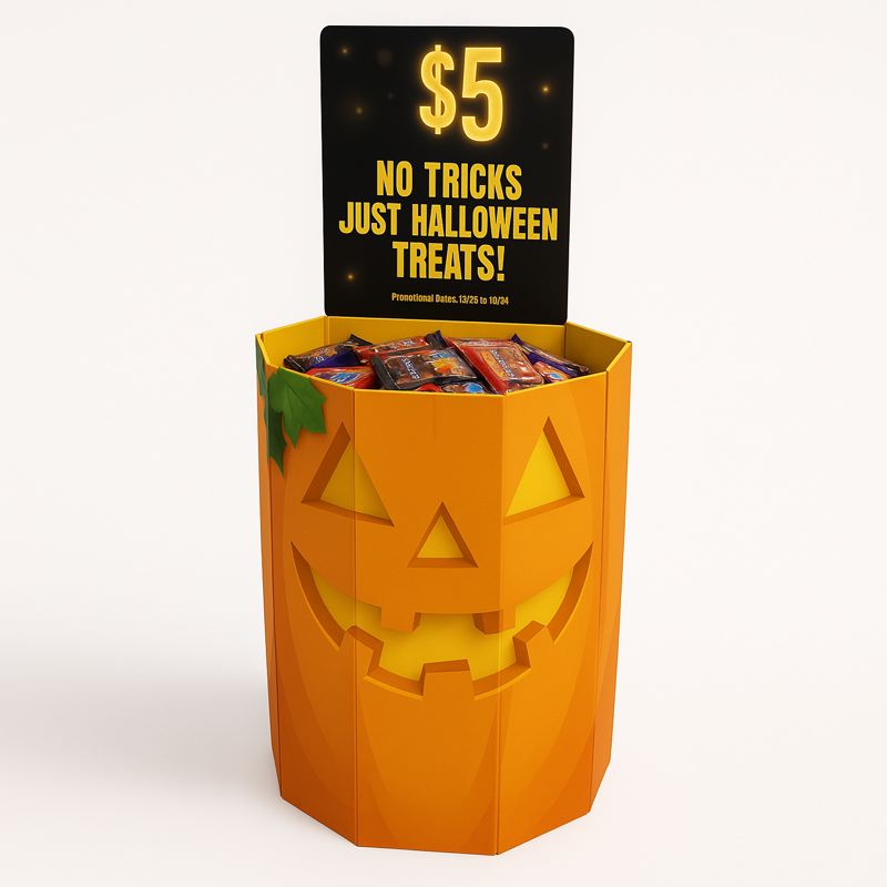 Yellow Octagonal Dump Bin